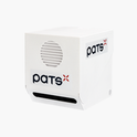 White electronic device with 'PATS' branding on a white background